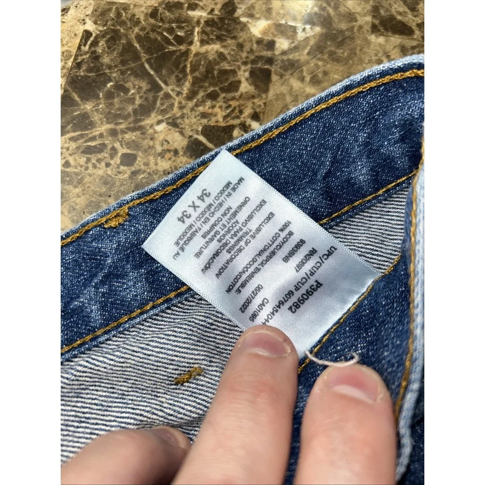 Dickies Mens Blue Straight Leg Jeans 34x34 Regular Fit Denim P390982